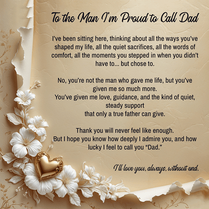 To My Stepdad, I'm Proud to Call you Dad, Bracelet, Gift from Daughter